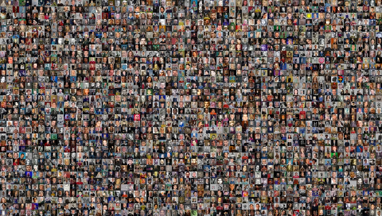 A mosaic of images from the MS-Celeb-1M face recognition dataset.