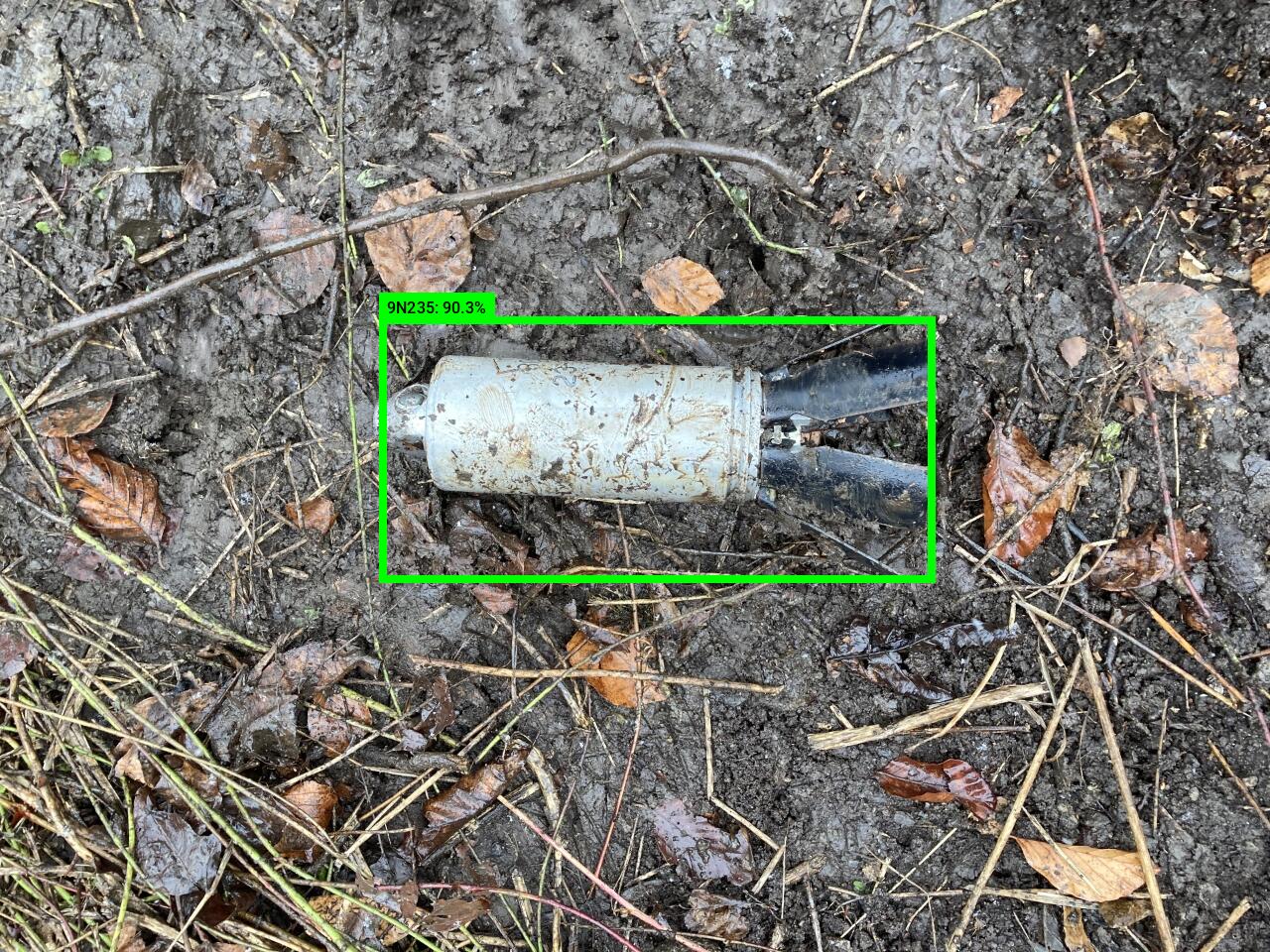 Object detection results on the 9N235/9N210 submunition. © 2022 Adam Harvey