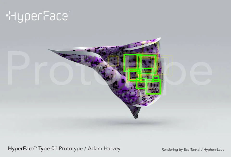HyperFace by Adam Harvey for Hyphen-Labs. Rendering by Ece Tankal / hyphen-labs.com. 2017