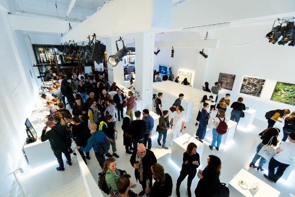 Glass Room exhibition in London. MegaPixels in lower left corner. Photo by Tactical Tech.