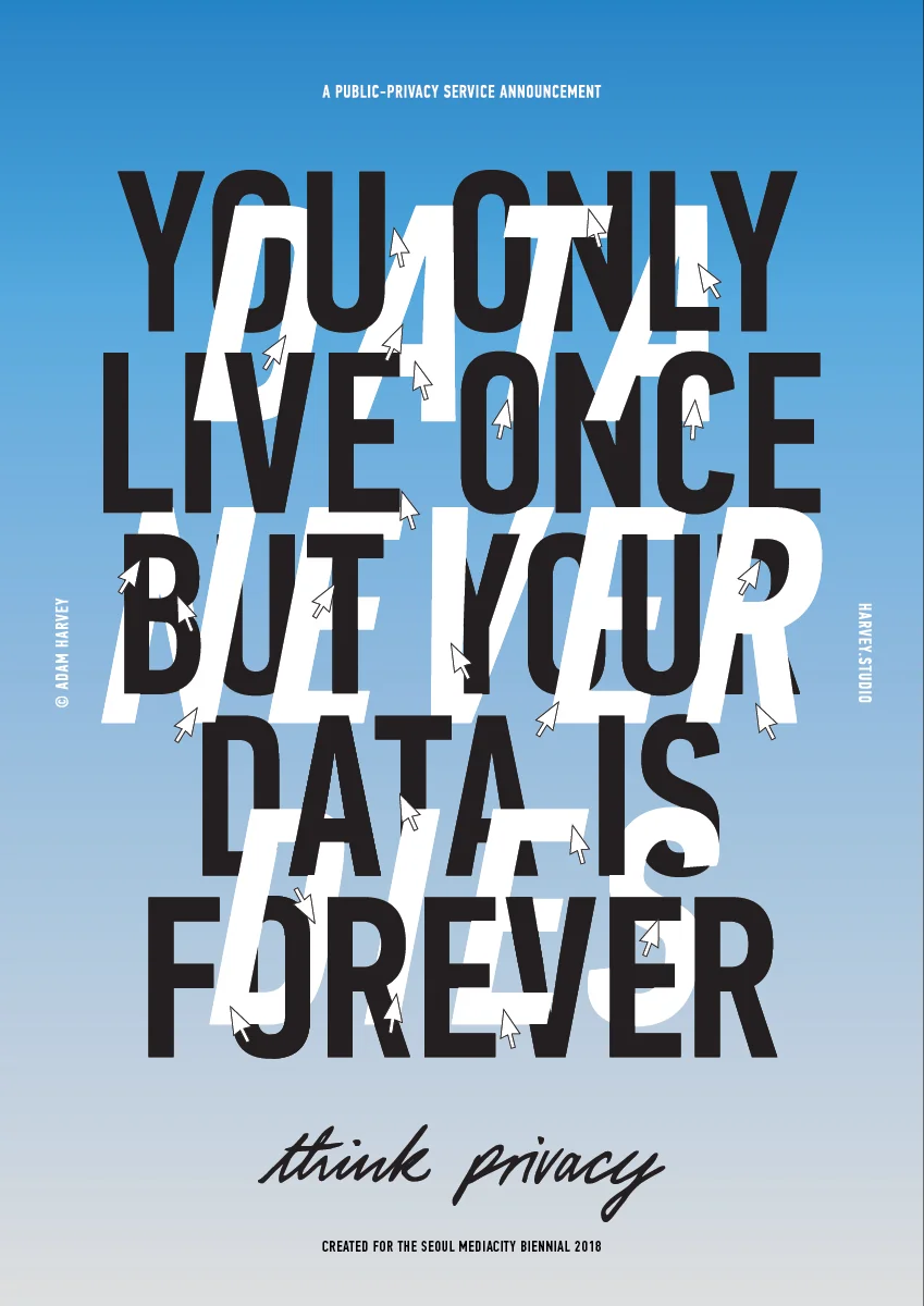Data Never Dies (English) for Seoul Mediacity Biennale. © Adam Harvey 2018